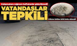 Sinop'ta yol çökmesi ve kötü koku tepki çekiyor