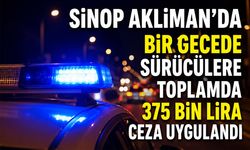 Sinop'ta trafik kurallarını ihlal edenlere ceza!