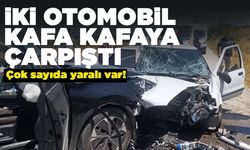 İki otomobil kafa kafaya çarpıştı: 6 yaralı var!
