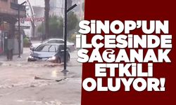Sinop'un ilçesinde beklenen yağış başladı!