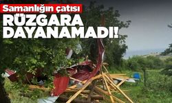 Şiddetli rüzgar çatıyı uçurdu!