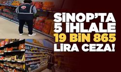 Sinop'ta 2 bin 116 ürün denetlendi: 5 ihlale ceza