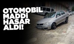 Sağanak sonrası yol çöktü