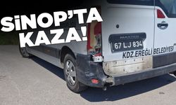 Misafir belediyenin aracı Sinop’ta kazaya karıştı!