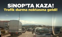 Sinop'ta hastane kavşağında kaza