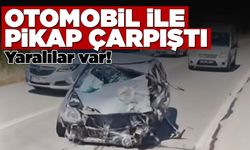 Otomobil ile pikap çarpıştı: Yaralılar var!