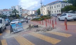 Sinop'ta yıpranan yol taşları onarıldı