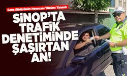 Sinop’ta trafik denetiminde unutulmaz bir an yaşandı!