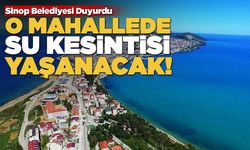 Sinop'ta içme suyu hattında arıza!