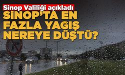 Sinop'ta en çok yağış nereye düştü?