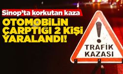 Otomobilin çarptığı iki kişi yaralandı