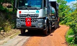 Hasandere Köyü yolunda asfalt çalışmaları sürüyor