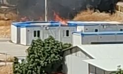 Kopan elektrik telleri yangın çıkardı