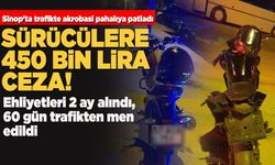 Sinop'ta trafikte akrobasi pahalıya patladı