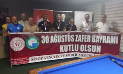 Sinop’ta Zafer Bayramı’na özel bilardo turnuvası düzenlendi