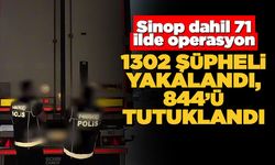 Sinop dahil 71 ilde narkotik operasyon
