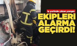 İş yerinden alevler yükseldi