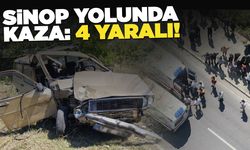 Otomobil ile üç tekerlekli motosiklet çarpıştı: 4 yaralı!