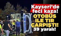 Yakıt tankeri taşıyan tır ile otobüs çarpıştı