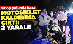 Sinop yolunda kaza: 2 kişi yaralandı!