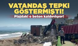 Sinop sahilinde tepki çeken beton kaldırılıyor