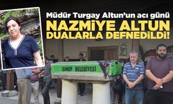 Müdür Turgay Altun’un eşi Nazmiye Altun dualarla toprağa verildi