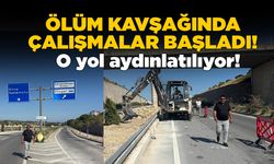 Kazaların yaşandığı o kavşakta aydınlatma çalışması başlatıldı