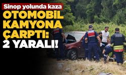 Otomobil hafriyat kamyonuna arkadan çarptı: 2 yaralı!