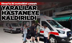 Sinop'ta iki motosiklet çarpıştı: 3 yaralı var!