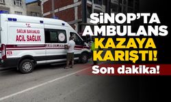 Sinop'ta vakaya giden ambulans kaza yaptı