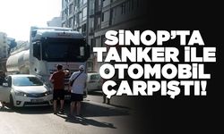 Sinop’ta tehlikeli madde tankeri ile otomobil çarpıştı