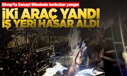 Sinop’ta Sanayi Sitesinde korkutan yangın