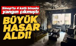4 katlı binada çıkan yangın büyük hasar bıraktı