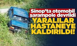 Otomobil şarampole devrildi: 2 yaralı var!