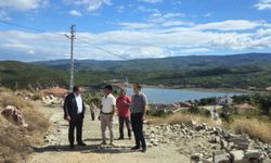 Sinop'ta köylerde parke taşı mesaisi