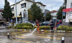 Ayancık’ta sağanak sonrası temizlik çalışmaları başladı!