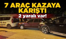 Sinop'ta 7 araç kazaya karıştı, 2 kişi yaralandı