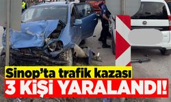 Araçların çarpıştığı kazada 3 kişi yaralandı