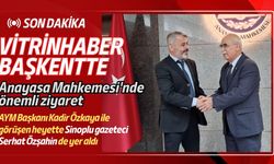 AYM Başkanı ile Görüşen Basın Federasyonu Heyetinde Sinoplu Gazeteci Özşahin de Yer Aldı