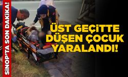 Sinop'ta bir çocuk üst geçitte düştü