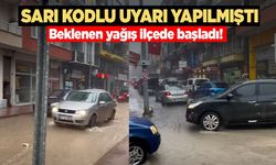 Beklenen yağış ilçede etkili oldu!