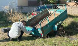 Çalınan römork 2 ay sonra sahibinin evine bırakıldı