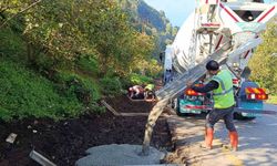 Düzce'de beton kanal çalışmaları yürütülüyor