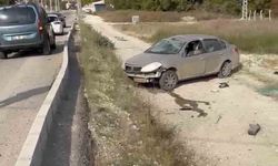 Otomobil araziye uçtu: 1 yaralı