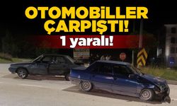 İki otomobilin çarpışmasıyla 1 kişi yaralandı