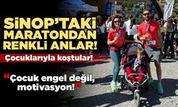 Sinop SEV Yarı Maratonu’nu çocuklarıyla koştular!