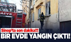 Sinop'ta bir evde yangın çıktı