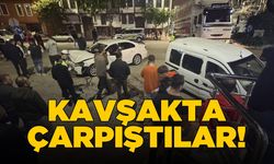 İki otomobil çarpıştı! Araçlarda hasar oluştu