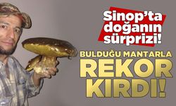 Sinoplu vatandaşın bulduğu dev mantar şaşırttı