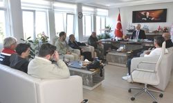 Basın mensuplarından İl Tarım ve Orman Müdürü Murat Genc’e ziyaret